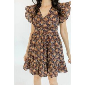 NWT Clara the Label Ruffle Sleeve Cotton Dress | XL